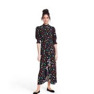 Rixo colorful polka dot dress